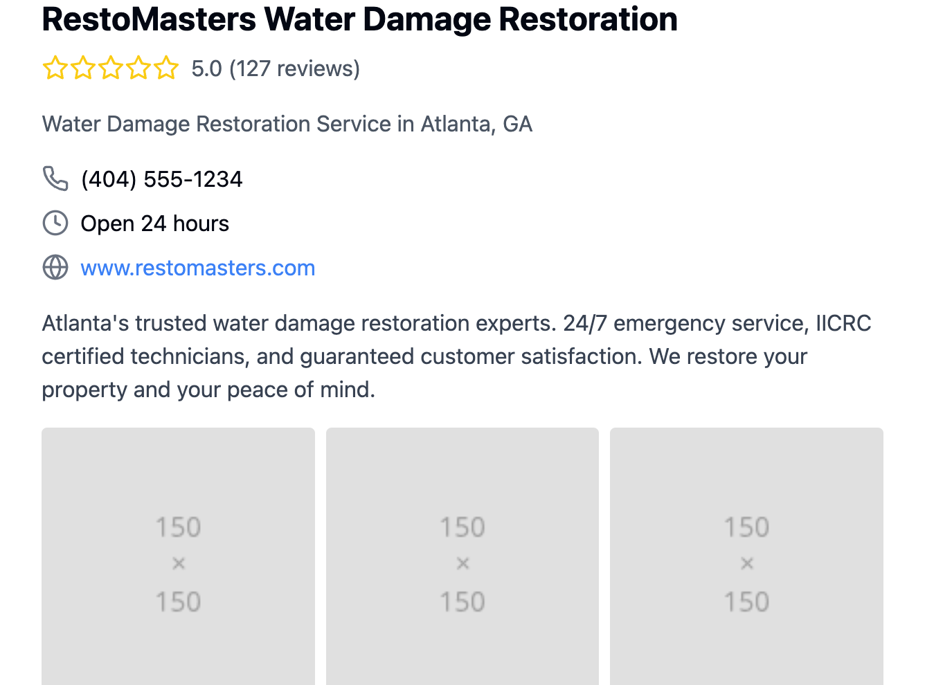 Optimized Google Business Profile for Restoration Company